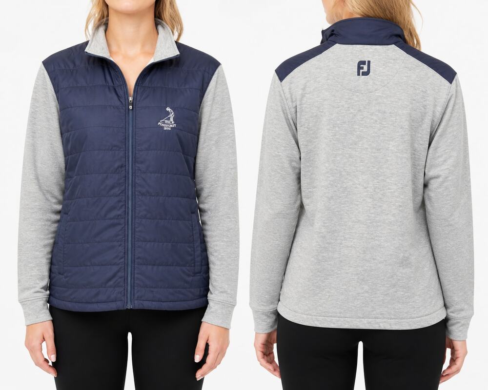 FootJoy Women's Pinehurst Resort Quilted Full-Zip Ladies Golf Jacket Small